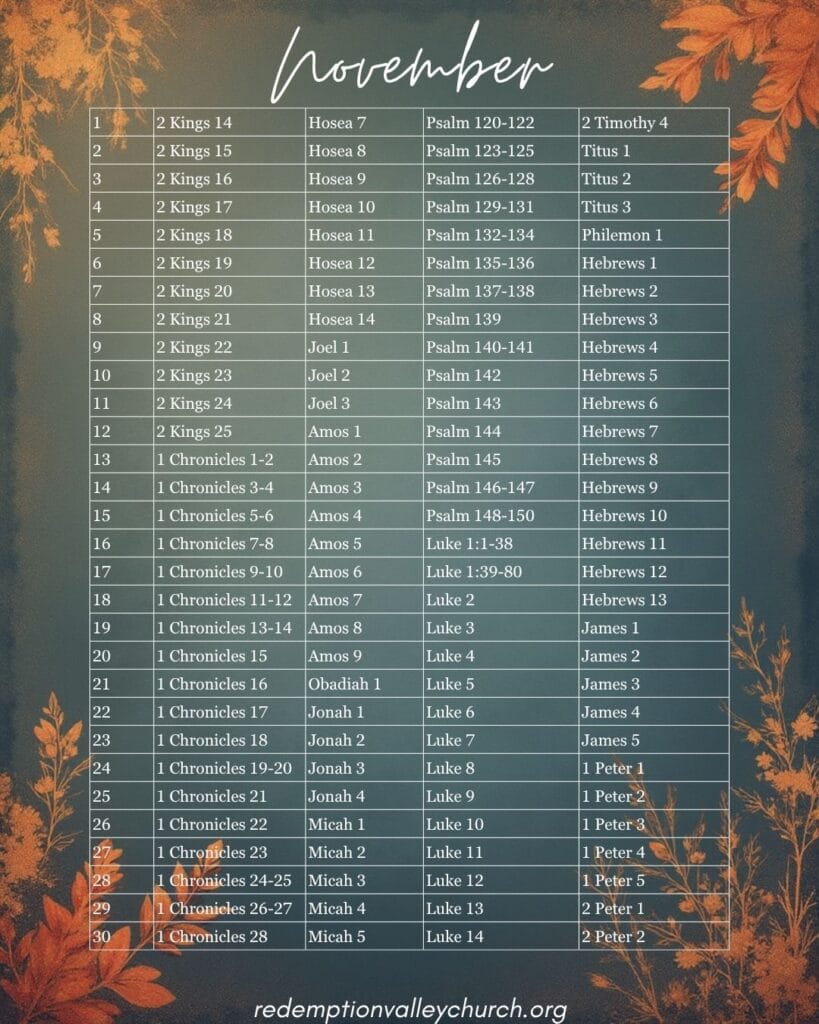 November Bible Reading